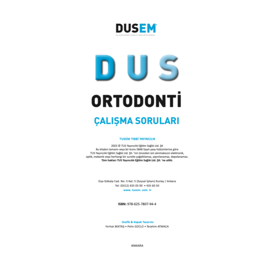 Dus Ortodonti Çalışma Soruları