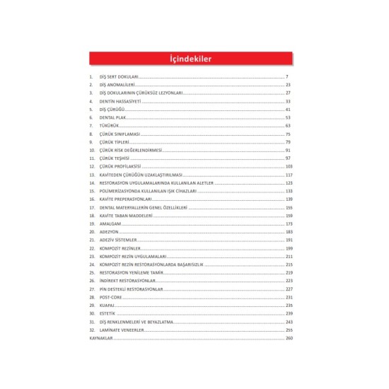 DUS Restoratif Diş Tedavisi Konu Kitabı