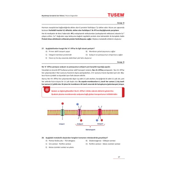 Biyokimya Sorularla Son Tekrar