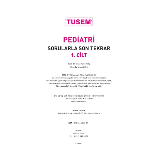 Pediatri Sorularla Son Tekrar Cilt 1-2